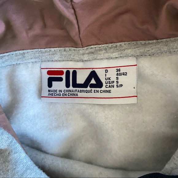 FILA Dora Cropped Iridescent Fleece Cropped Hoodie Sweatshirt Y2K style - Picture 7 of 12